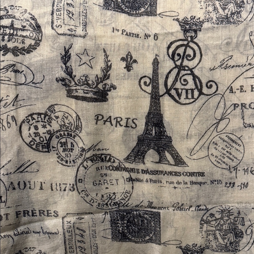 FRANKIE & STEIN Paris Infinity Scarf Womens OS lightweight black/Cream Travel - Picture 4 of 11